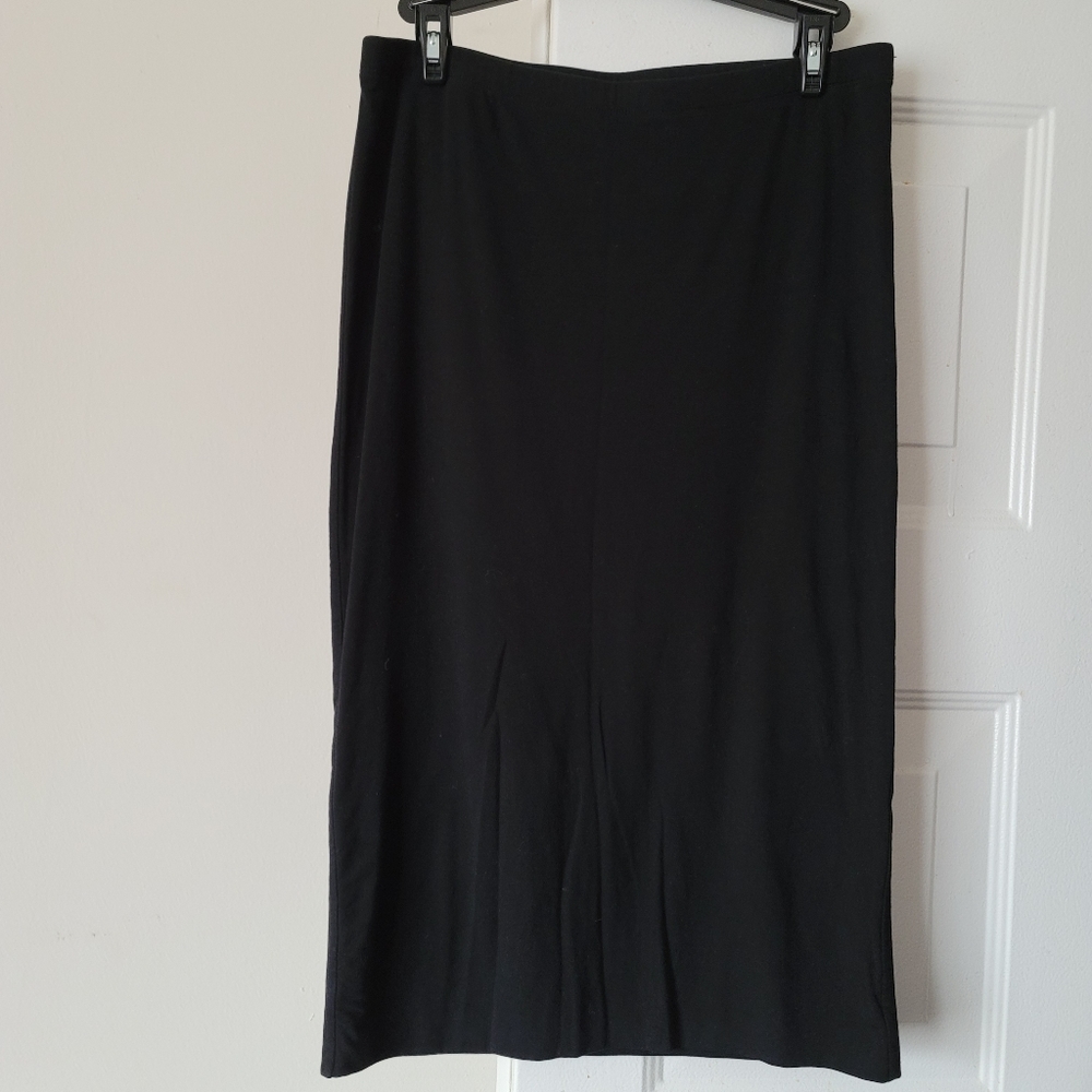 EXPRESS Black Long Fitted Skirt